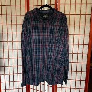 Westmatters XXXL button down blue and red shirt